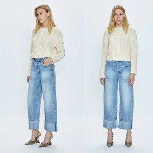 Pistola High Rise Ryder Cuffed Straight Jeans Essex